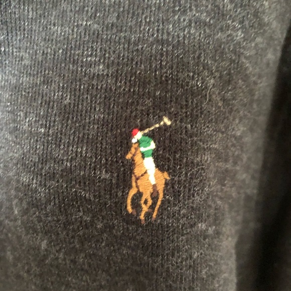 Polo Ralph Lauren Charcoal Half Zip, NWT - Picture 3 of 5